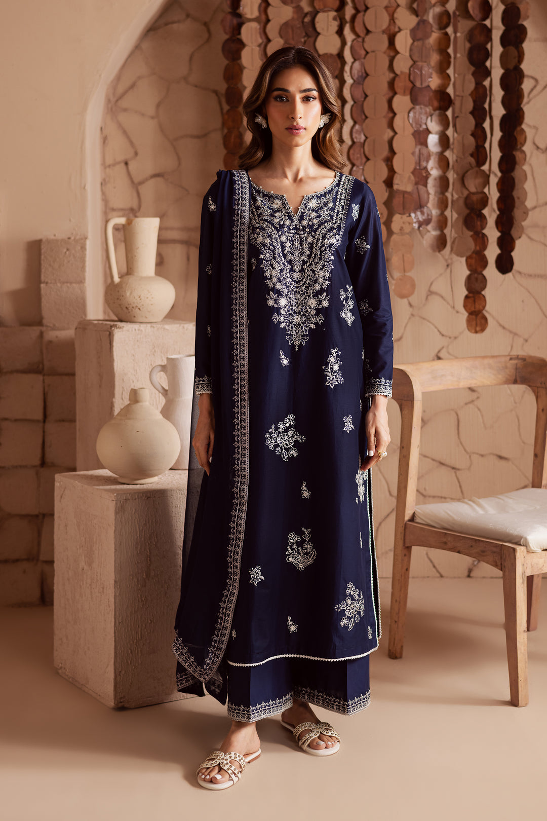 Miraye 3Pc - Embroidered Lawn Dress
