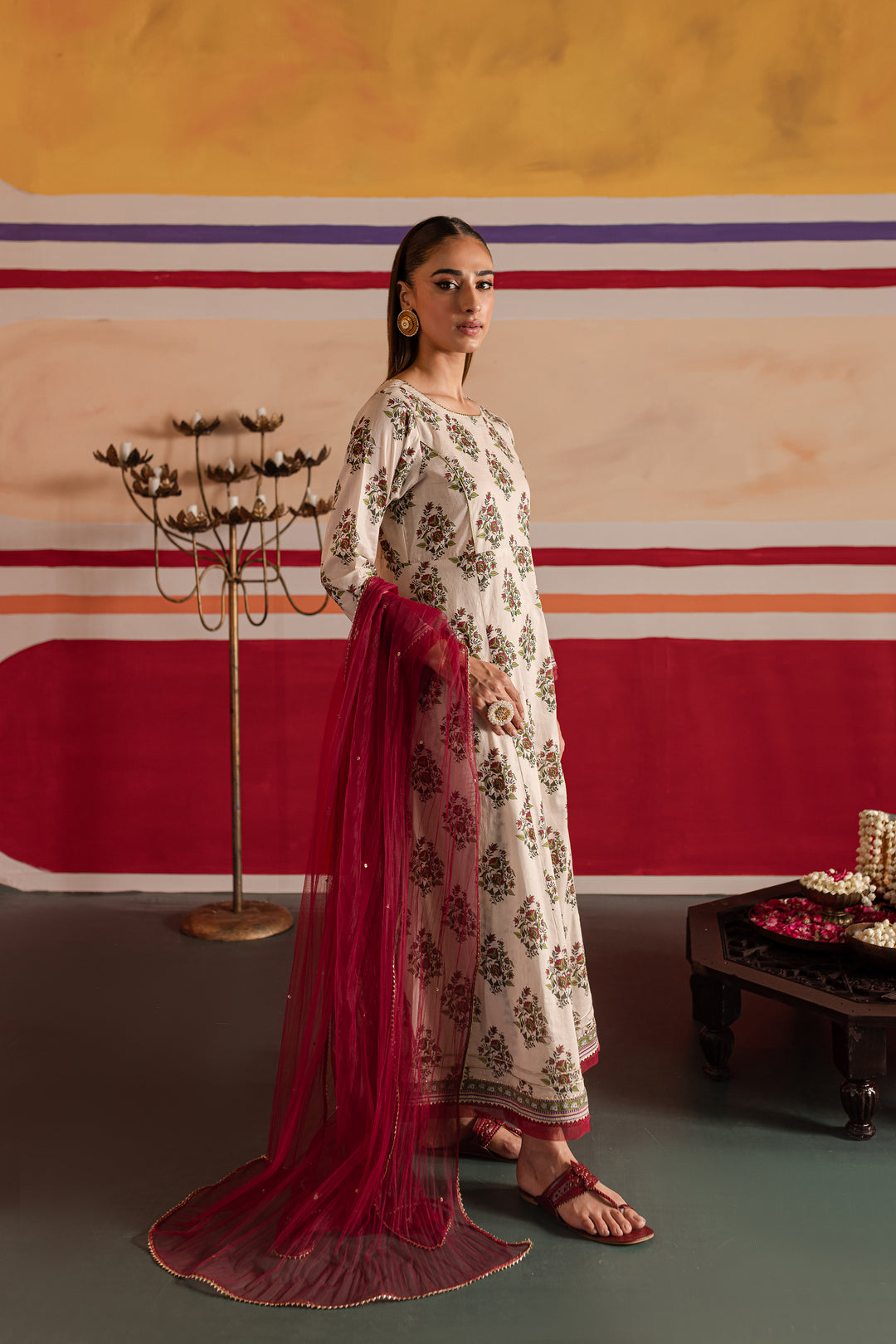 Jahan'Aara 3Pc - Printed Lawn Dress