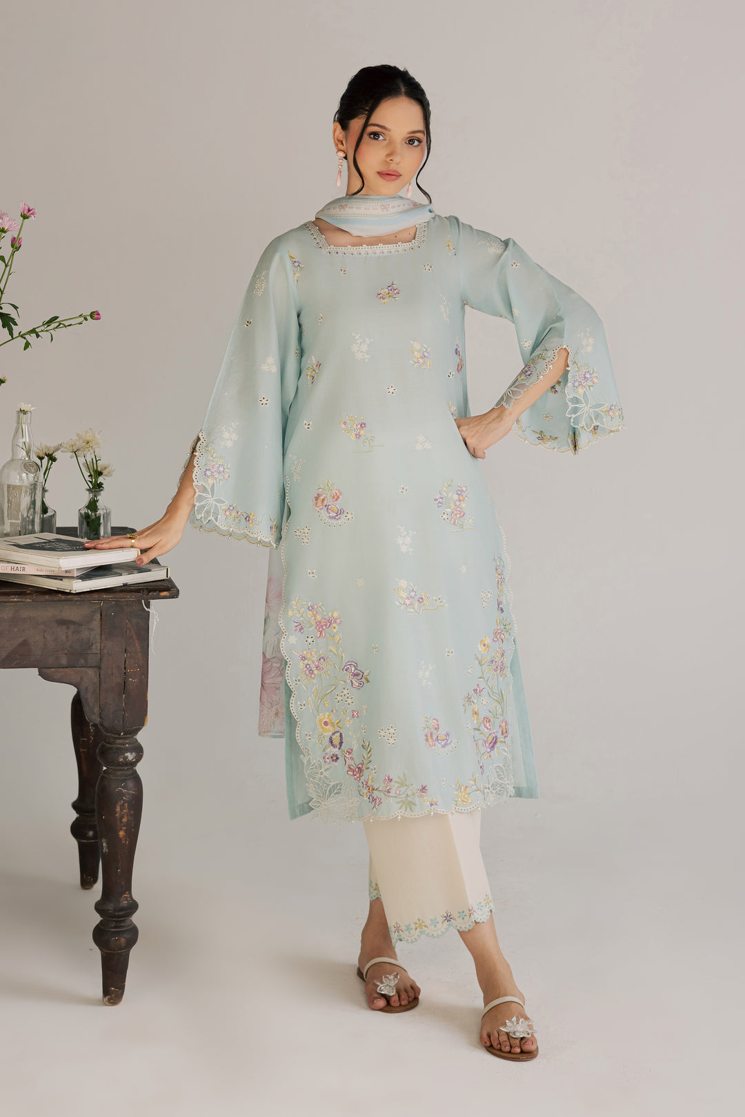 Jane 3Pc - Embroidered Lawn Dress