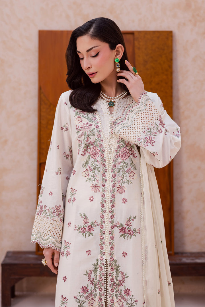 Pearl Dust 3Pc - Festive Embroidered Lawn