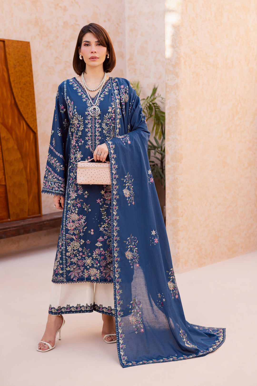 Bluebell 3Pc - Festive Embroidered Lawn