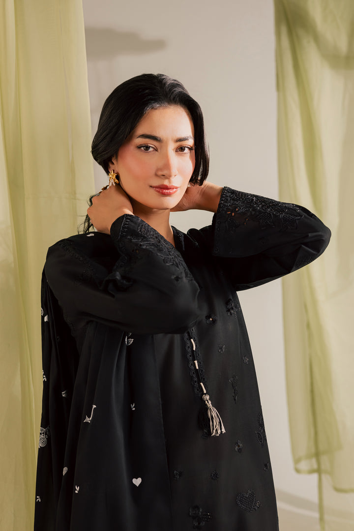 Black Bird 3Pc - Embroidered Lawn Dress