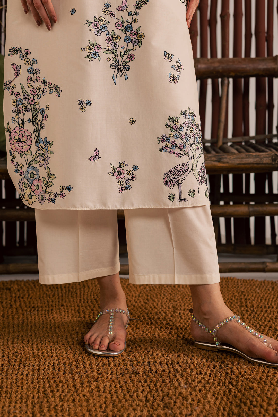 Anne 2Pc - Embroidered Lawn Dress