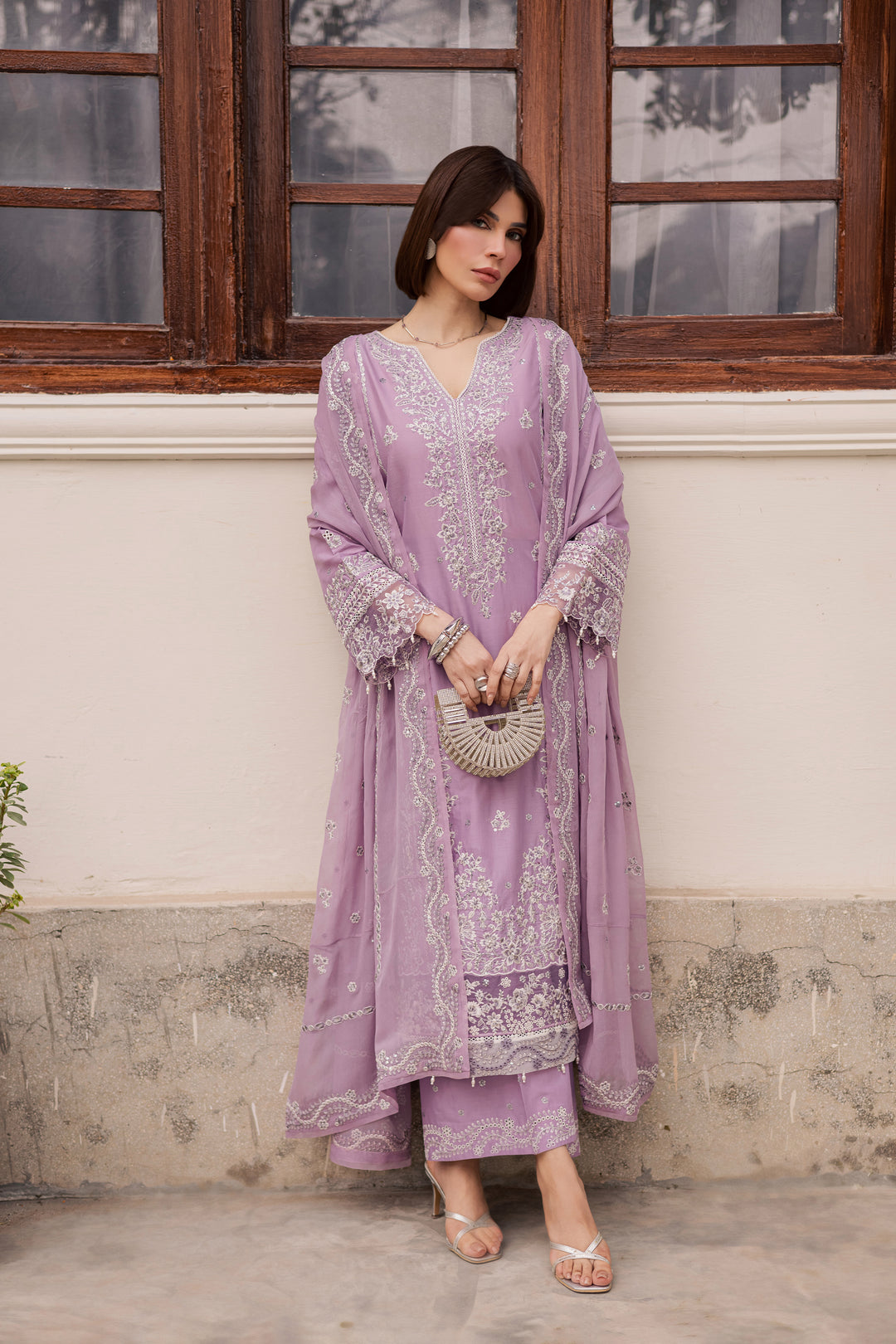Banafsh 3Pc - Festive Embroidered Lawn