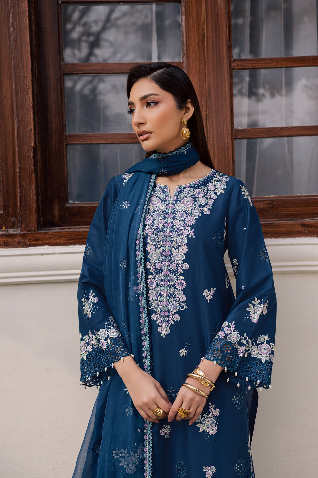 Azraaq 3Pc - Festive Embroidered Lawn