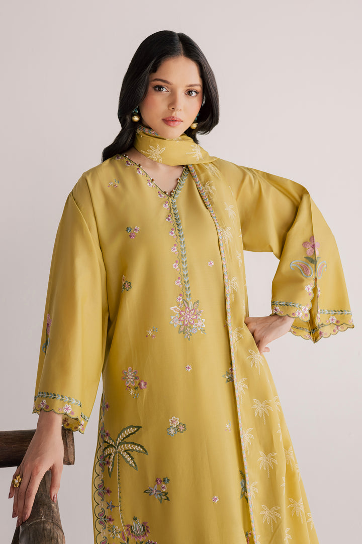Zaitoon 3Pc - Embroidered Lawn Dress