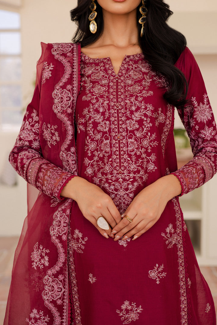 Octafrey 3Pc - Embroidered Lawn Dress