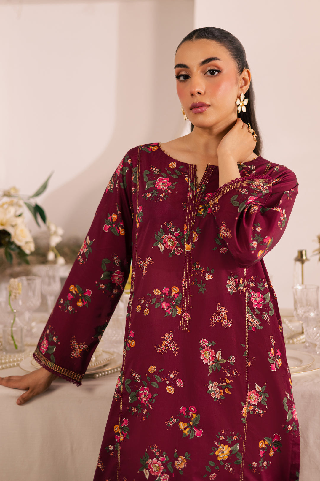 Shizumi 2Pc - Printed Lawn Dress