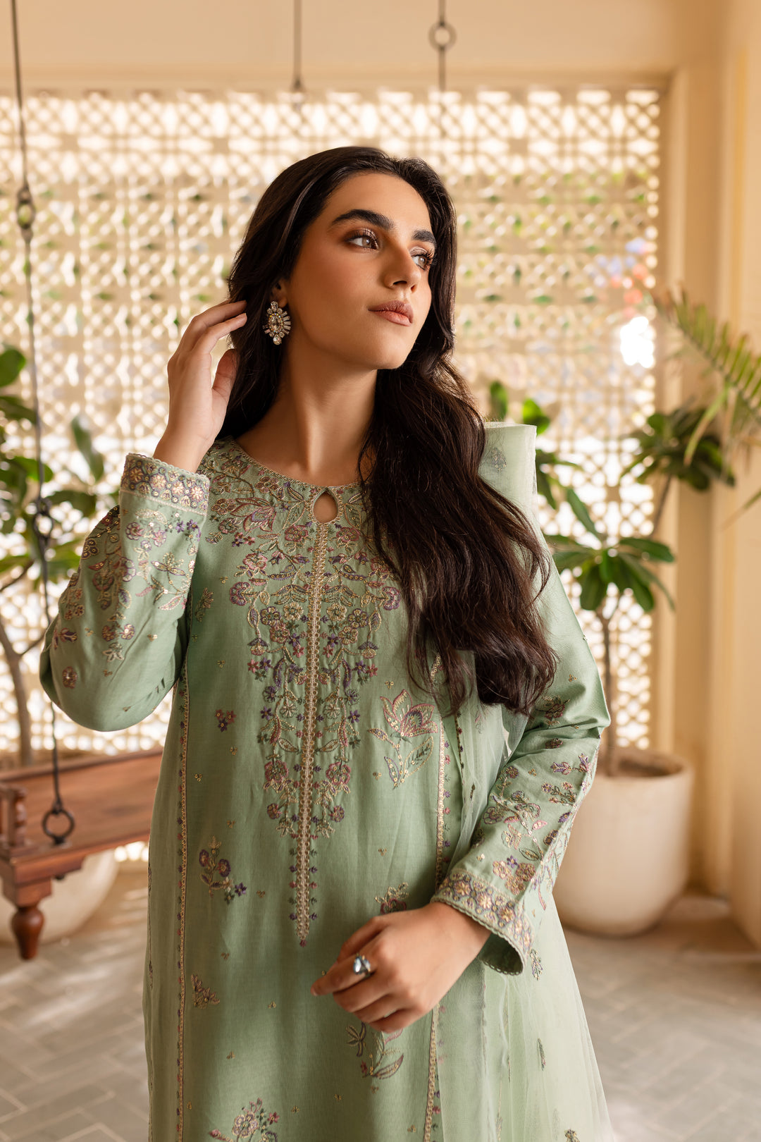 Sea Salts 3Pc - Embroidered Khaddar Dress