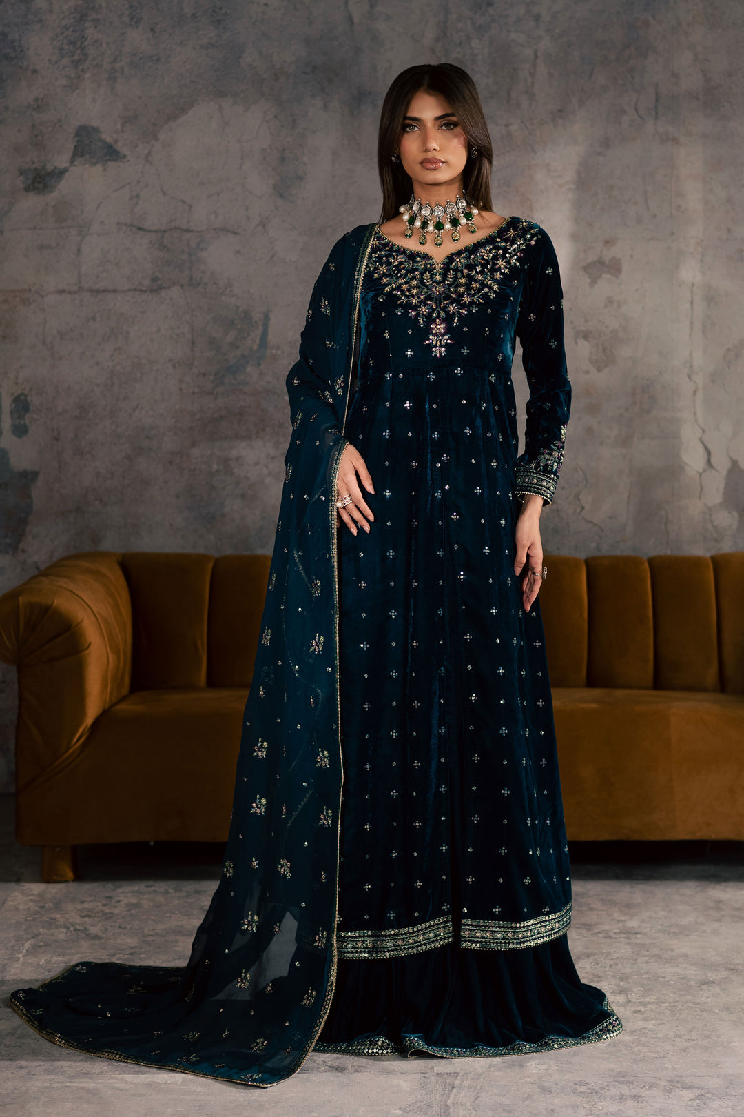 Ayra 3Pc - Velvet Formal Dress