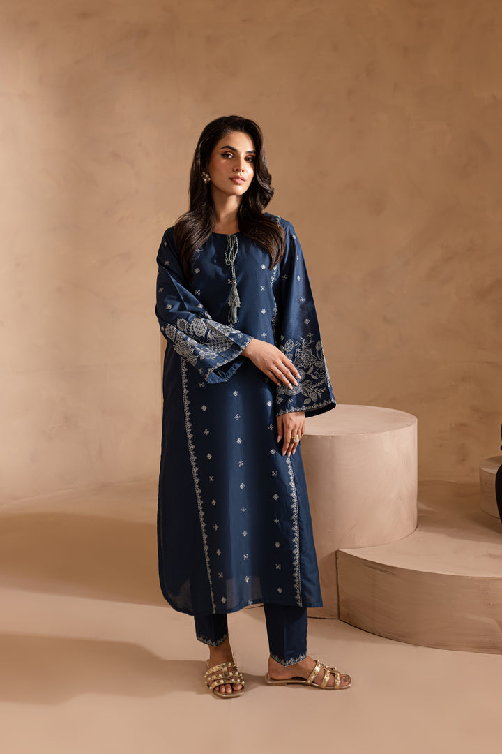 Agean Sea 2Pc - Embroidered Lawn Dress