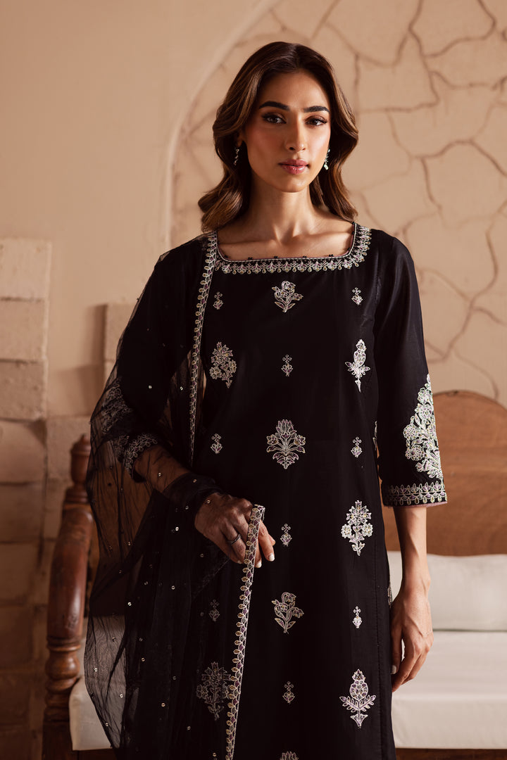 Dusk 3Pc - Embroidered Lawn Dress