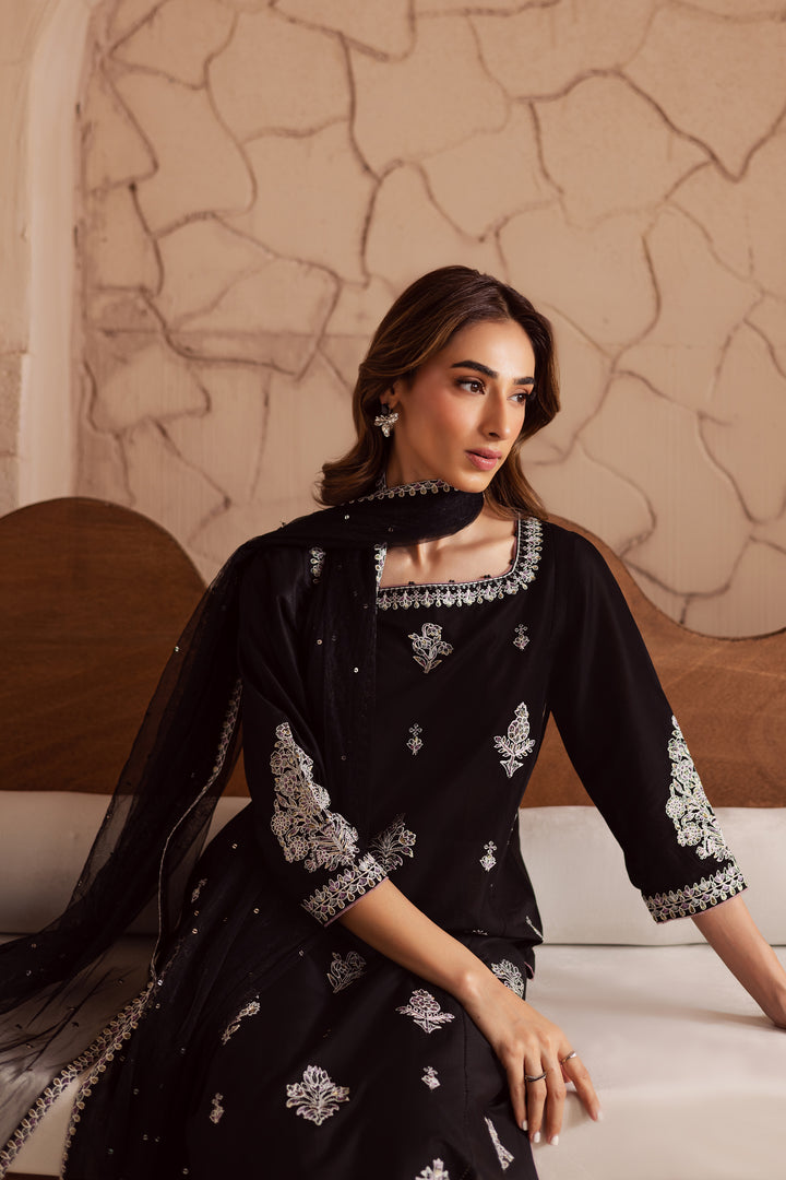 Dusk 3Pc - Embroidered Lawn Dress