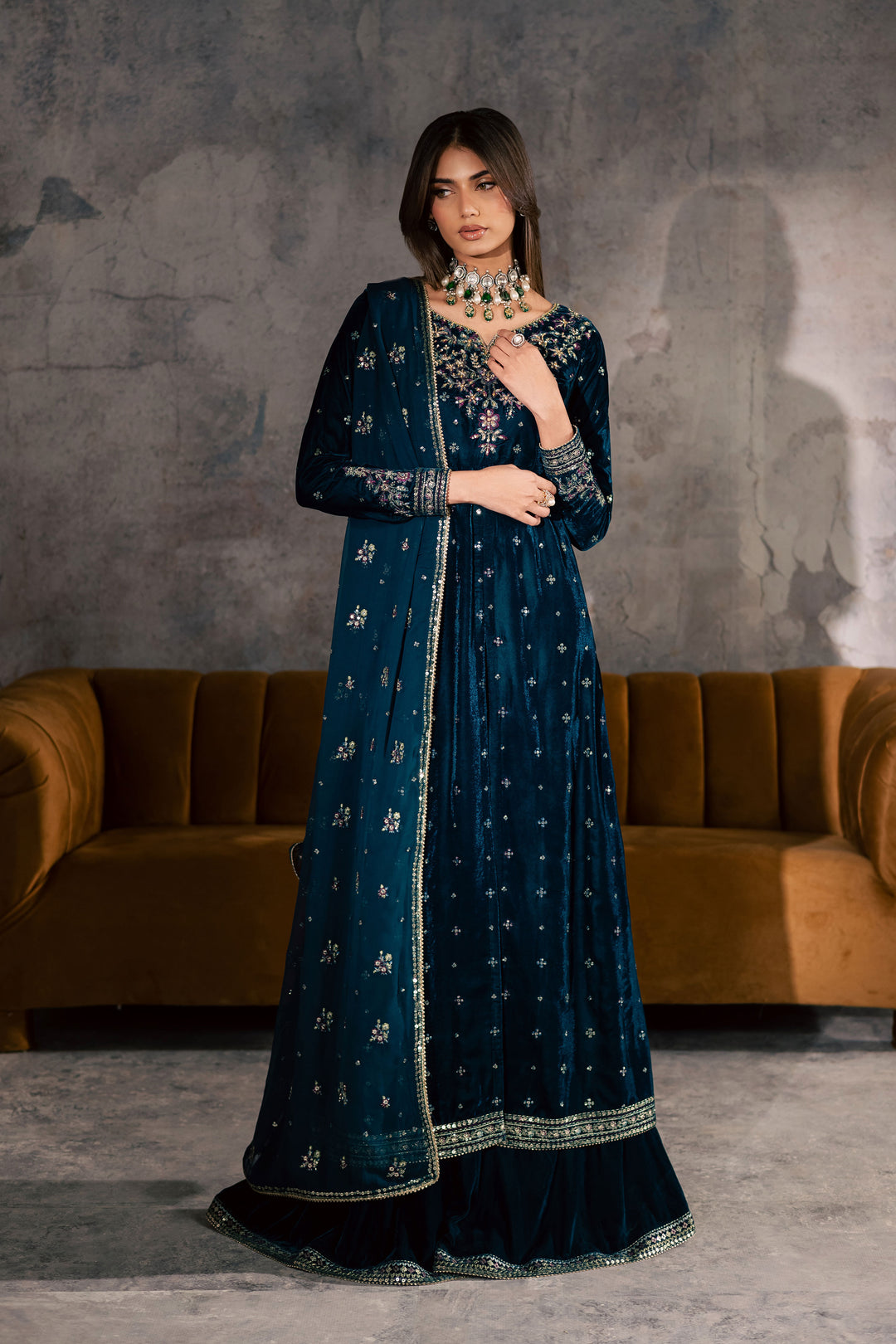 Ayra 3Pc - Velvet Formal Dress