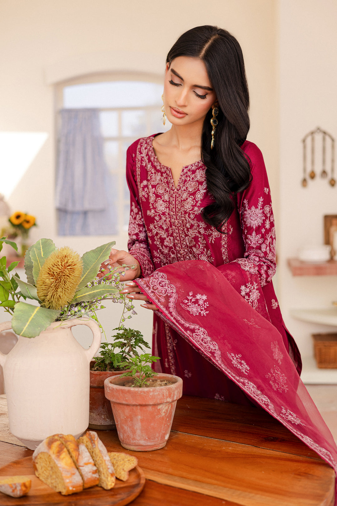 Octafrey 3Pc - Embroidered Lawn Dress