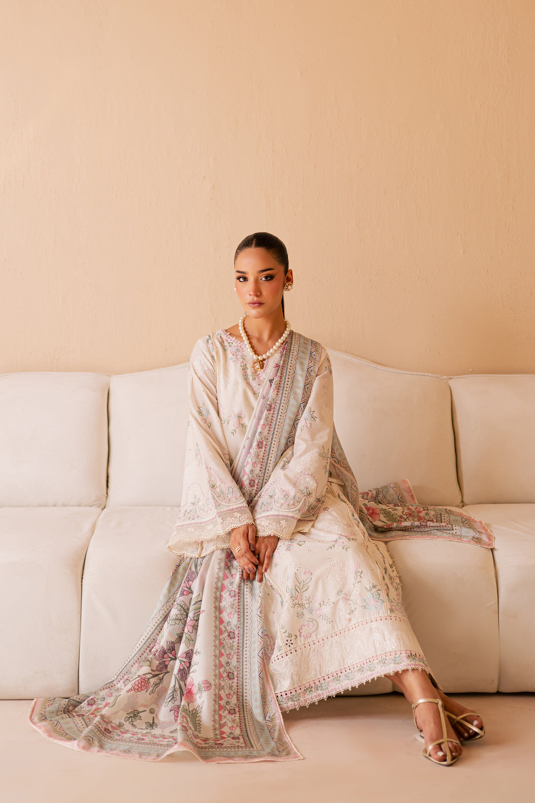 Mihrimah 3Pc - Embroidered Lawn Dress