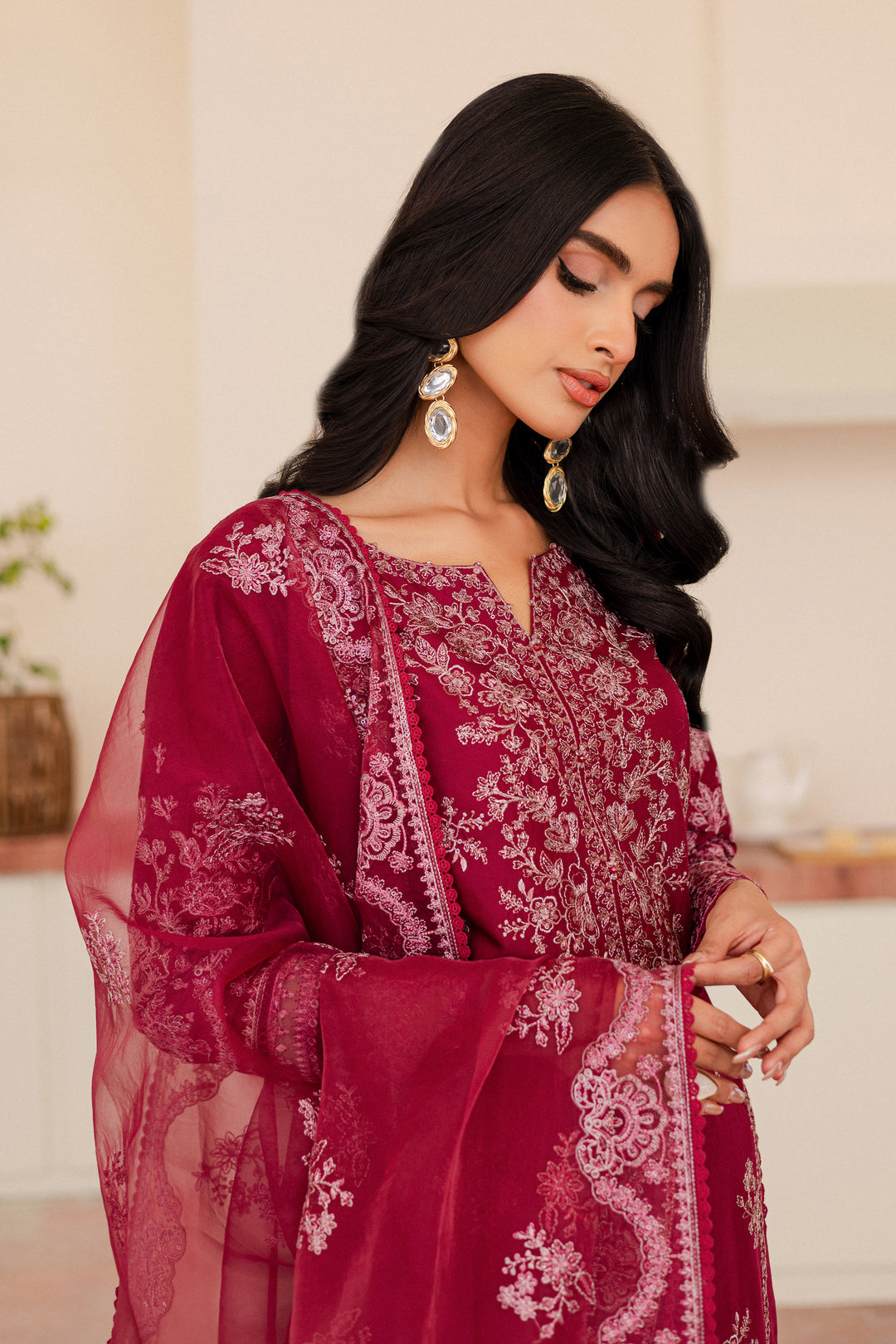 Octafrey 3Pc - Embroidered Lawn Dress
