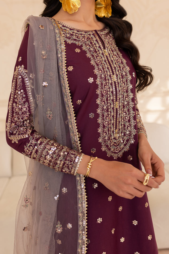 Lavish 3Pc - Embroidered Sharara Pret