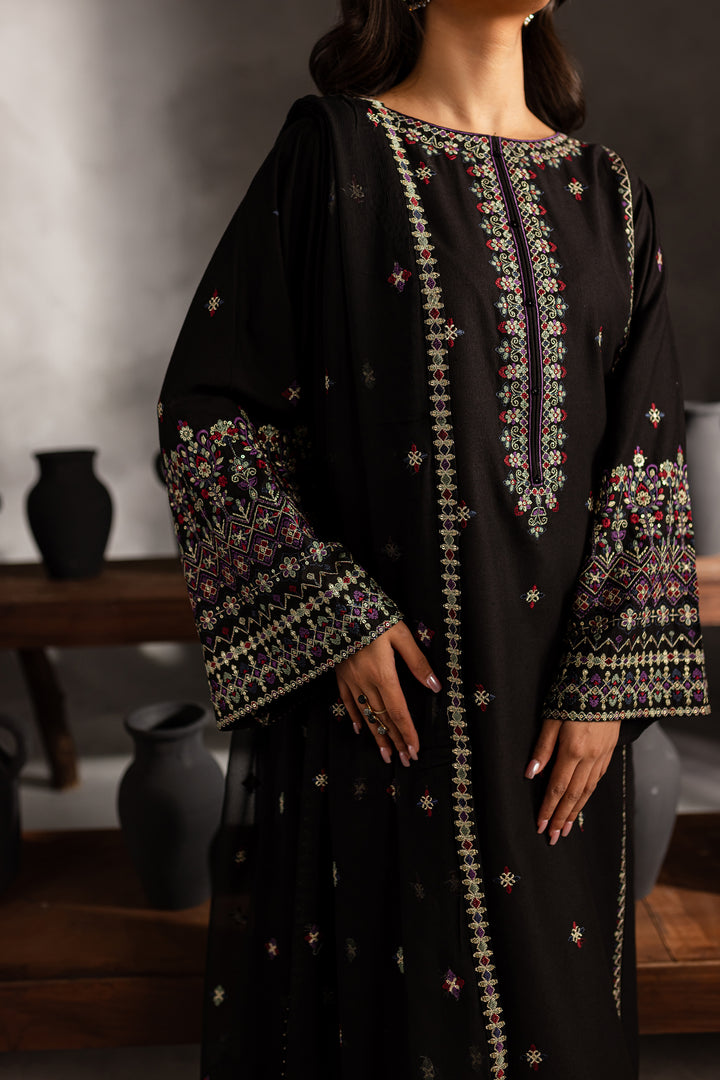 Mosaic 3Pc - Embroidered Karandi Dress