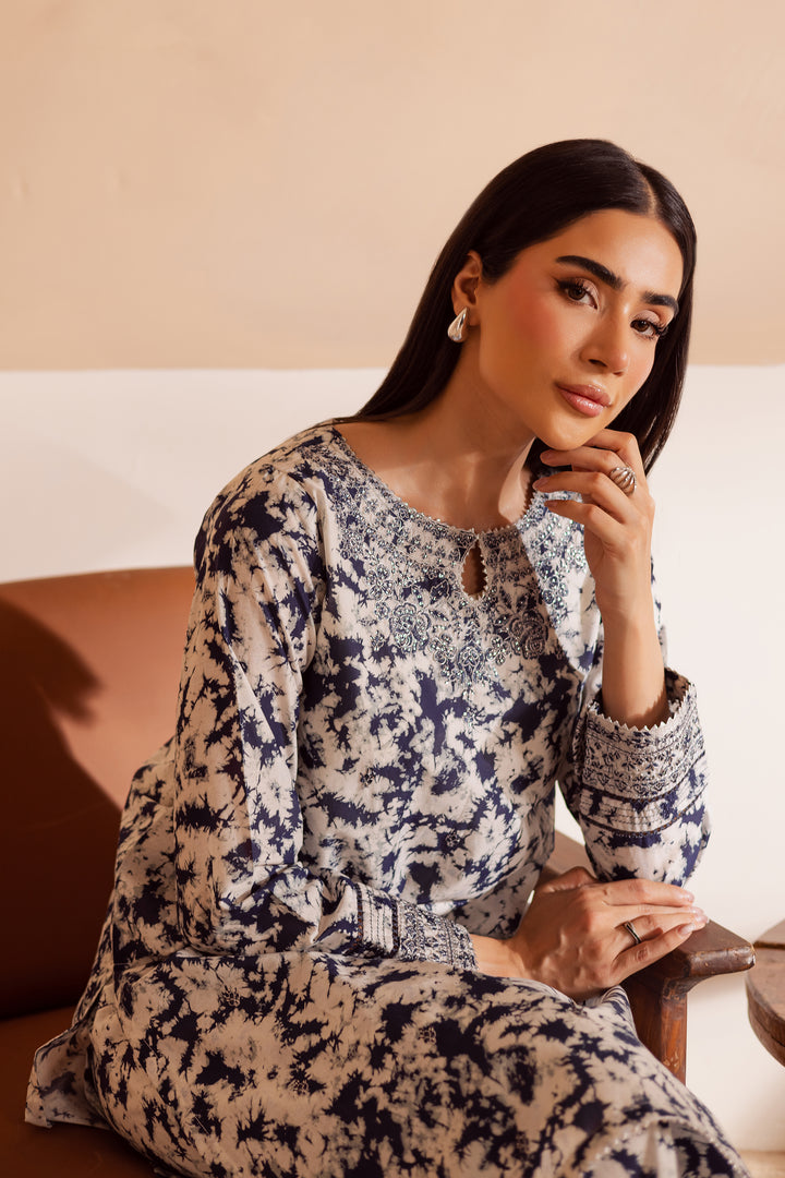 Dark Bloom 2Pc - Printed Lawn Dress