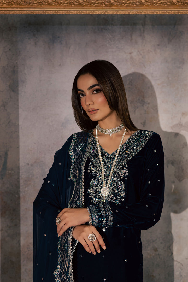 Deniz 3Pc - Velvet Formal Dress