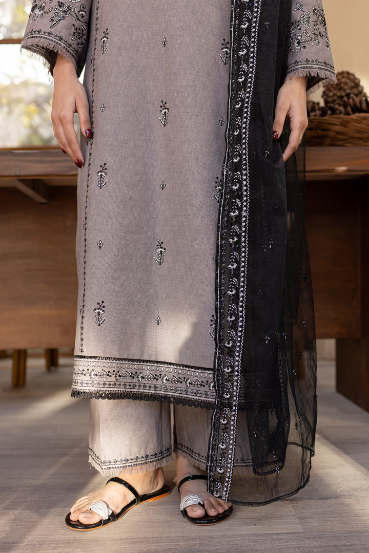 Welz 3Pc - Embroidered Karandi Dress