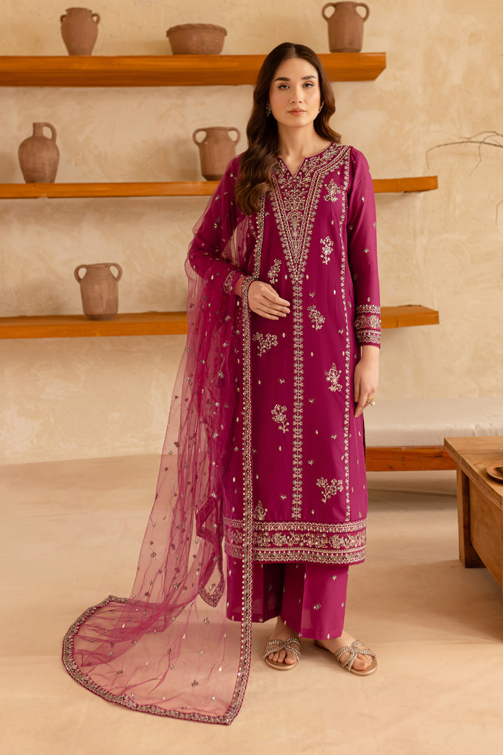 Ehaad 3Pc - Embroidered Lawn Dress