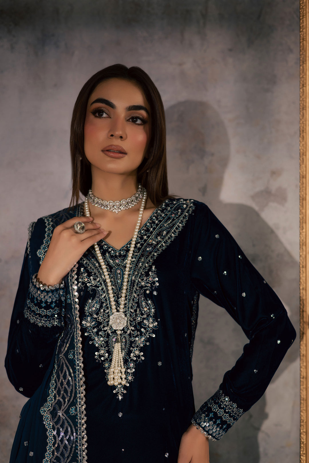 Deniz 3Pc - Velvet Formal Dress