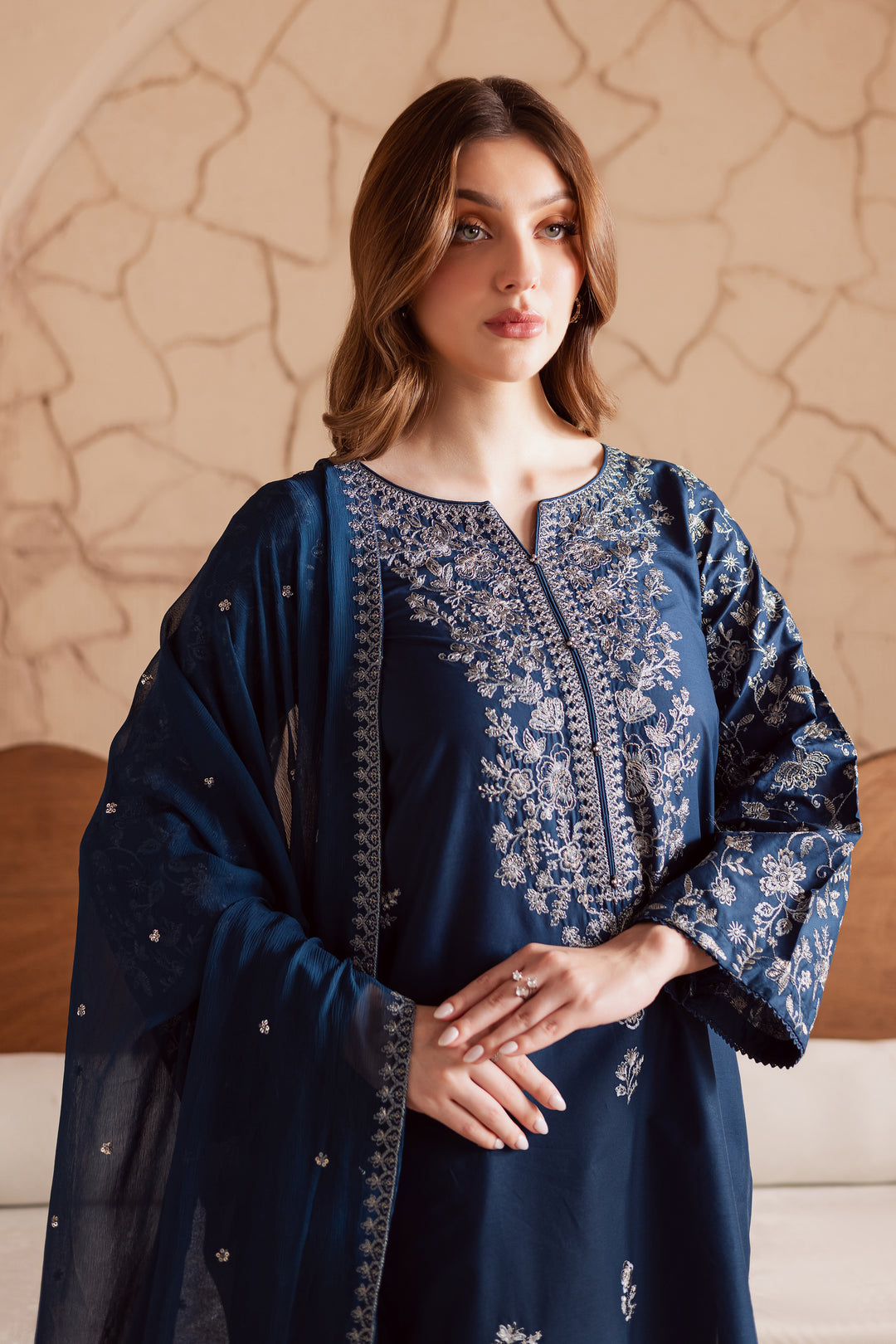 Mai tai 3Pc - Embroidered Lawn Dress