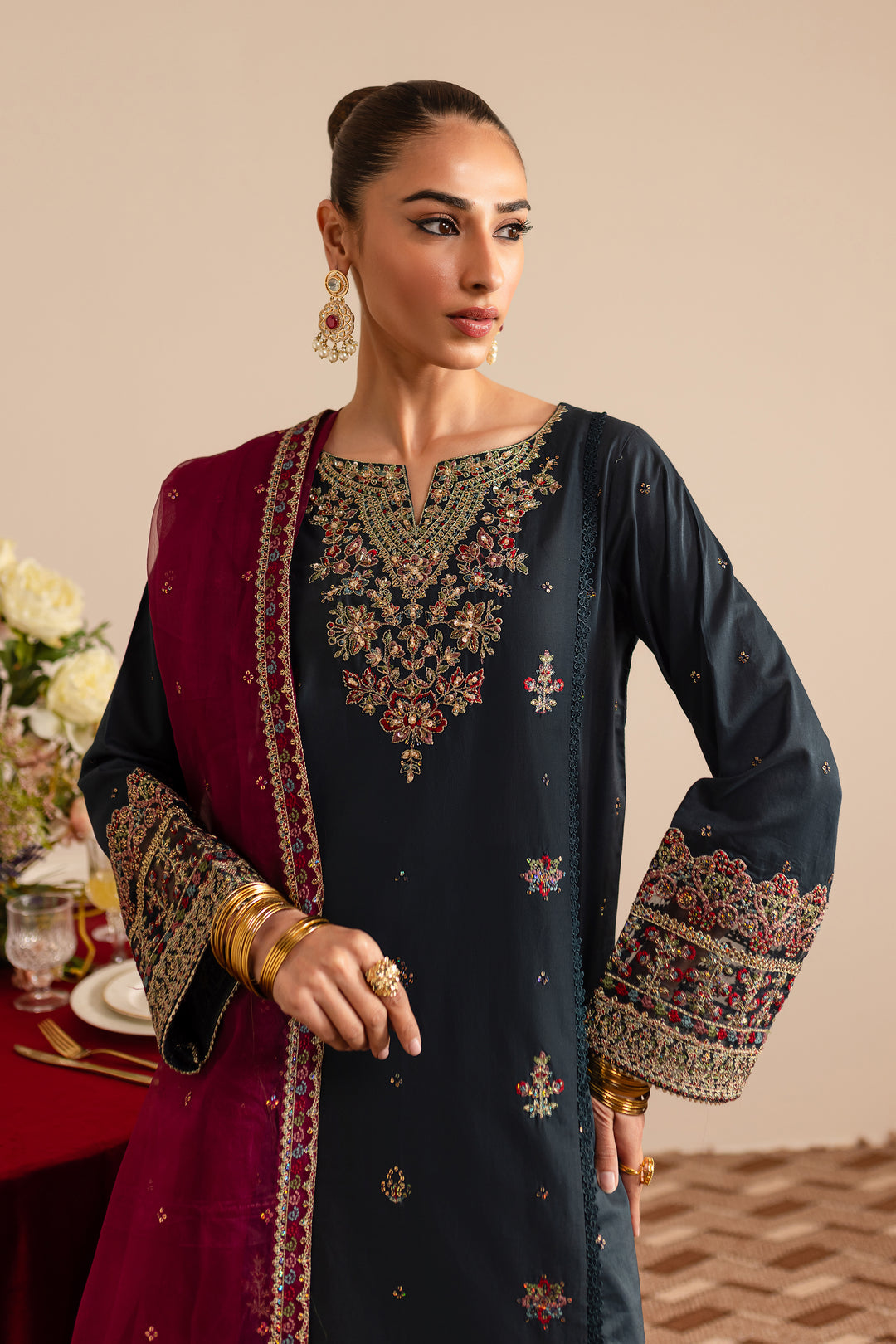 Sailesh 3Pc - Embroidered Luxe Pret