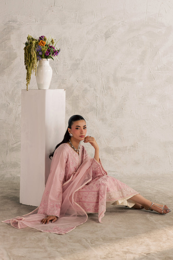 Coral Mist 3Pc - Festive Embroidered Lawn