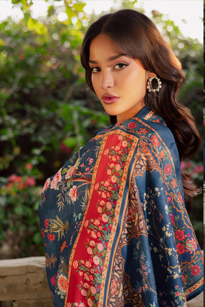 Sea Girl 3Pc - Embroidered Khaddar Dress