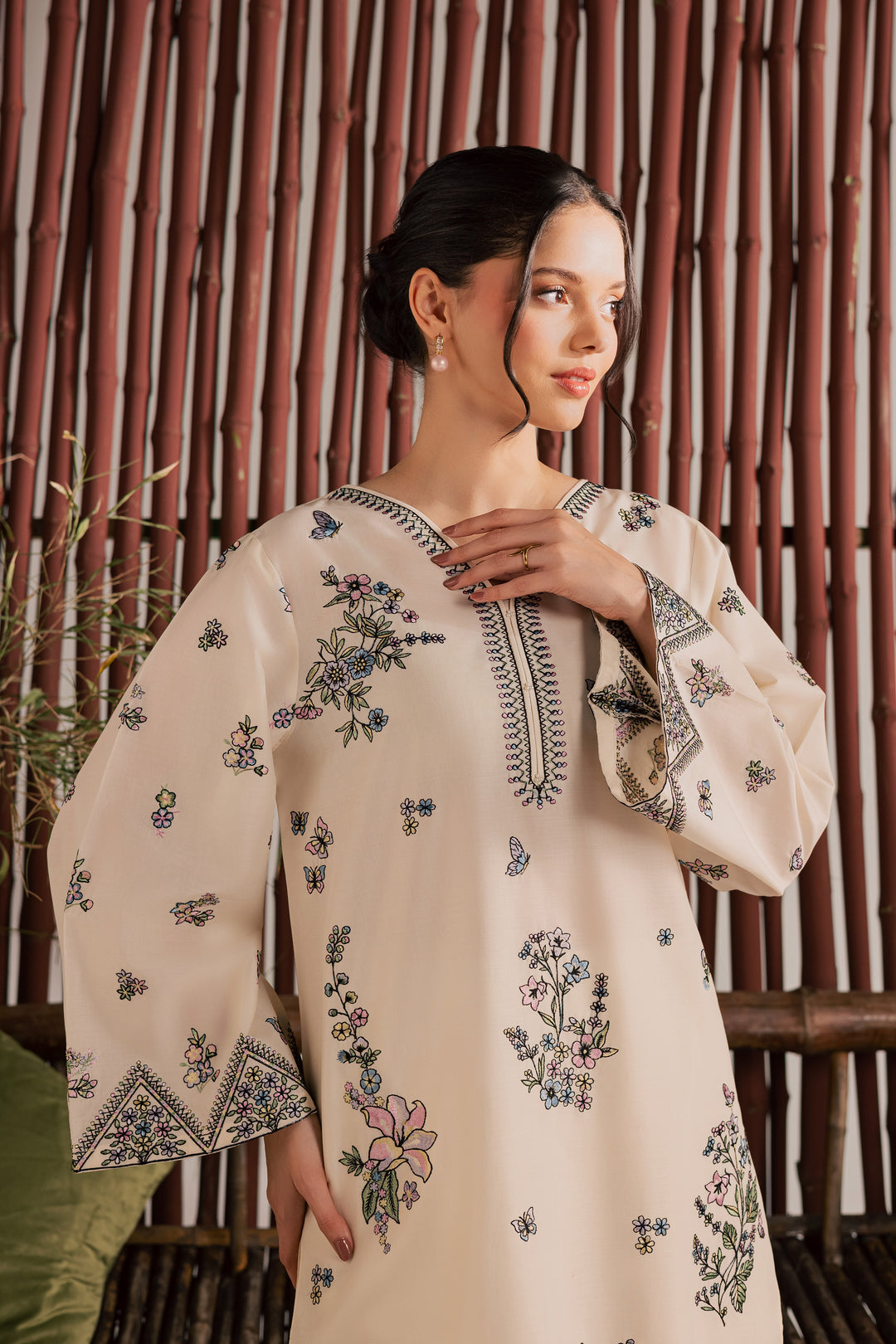 Anne 2Pc - Embroidered Lawn Dress