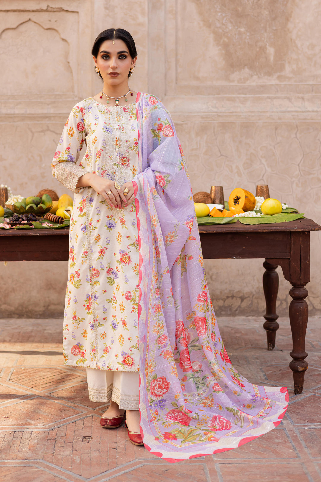 Grace 3Pc- Printed Lawn Dress