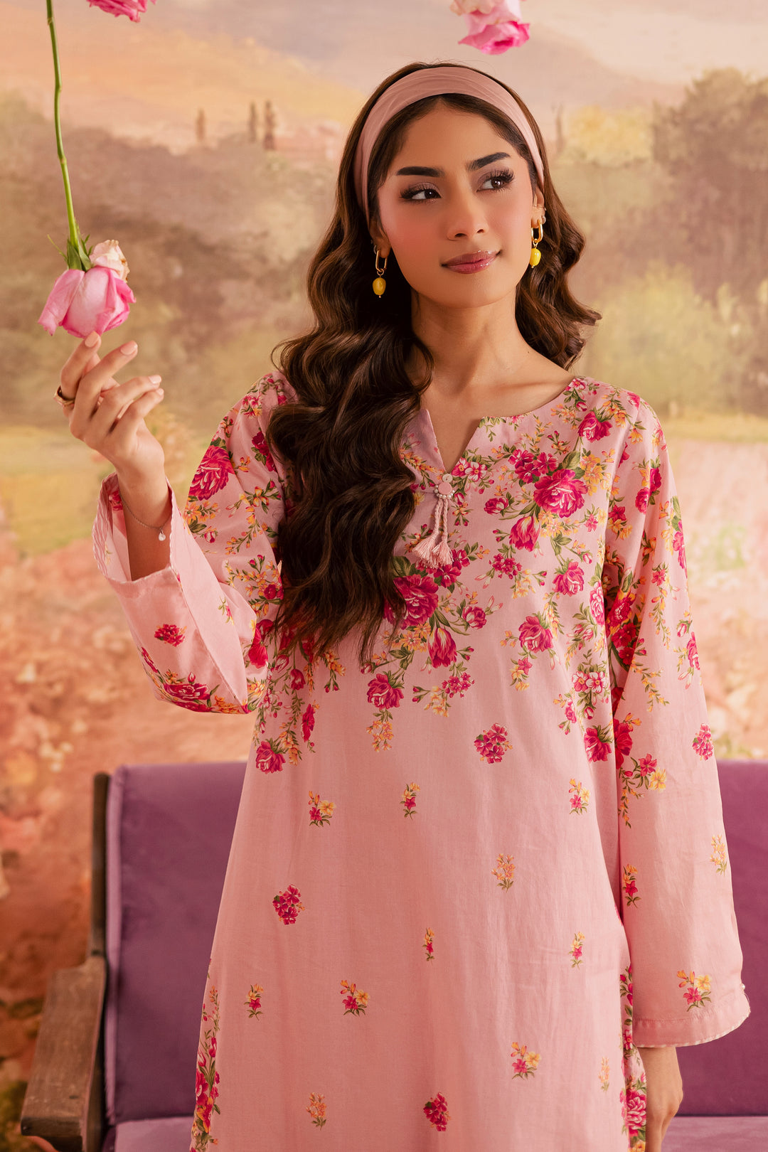 Pink Meadow 2Pc - Printed Lawn Dress