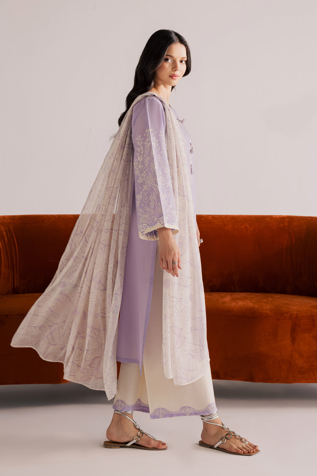Norway 3Pc - Embroidered Lawn Dress
