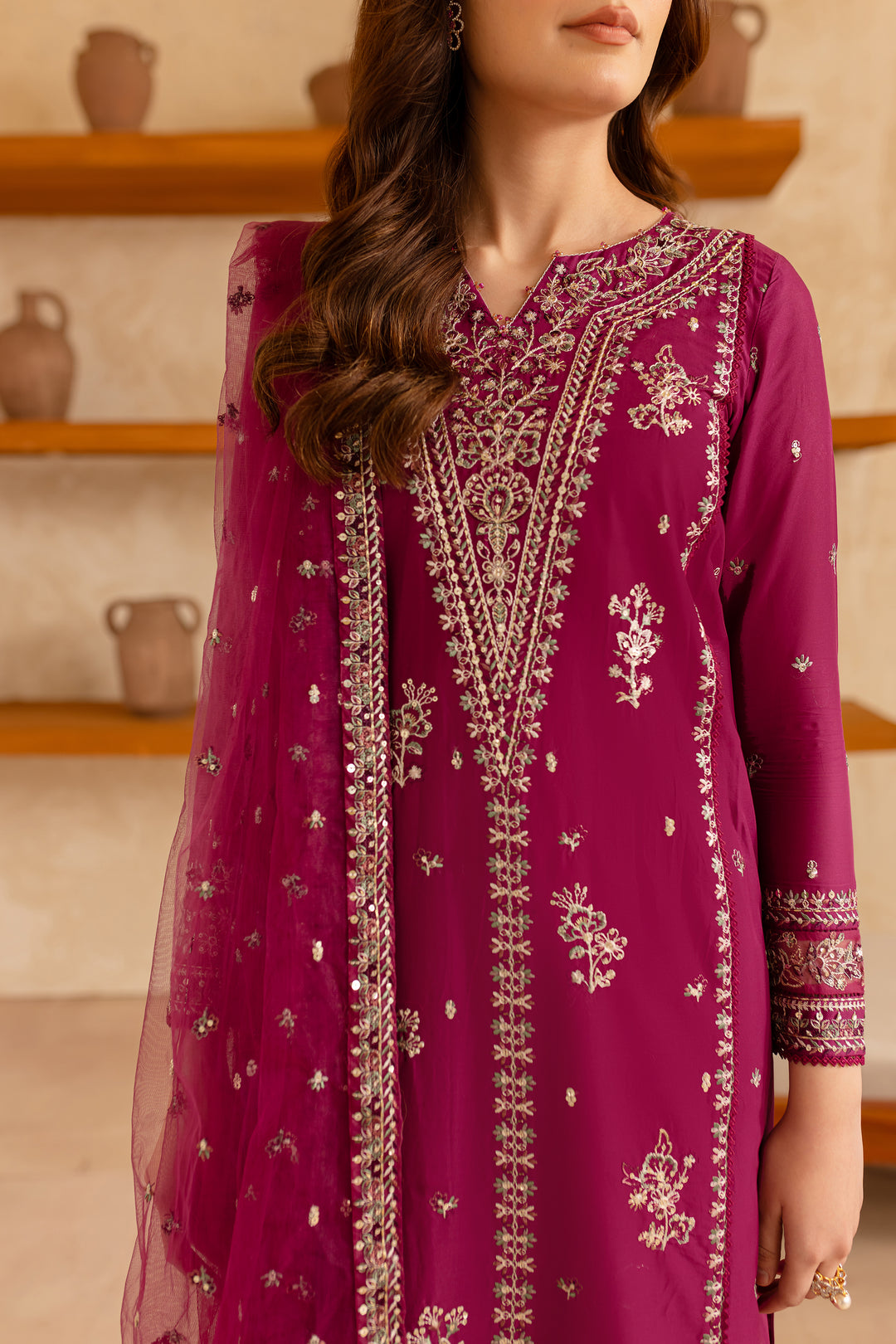 Ehaad 3Pc - Embroidered Lawn Dress