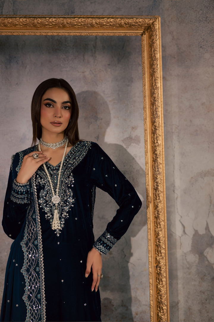 Deniz 3Pc - Velvet Formal Dress