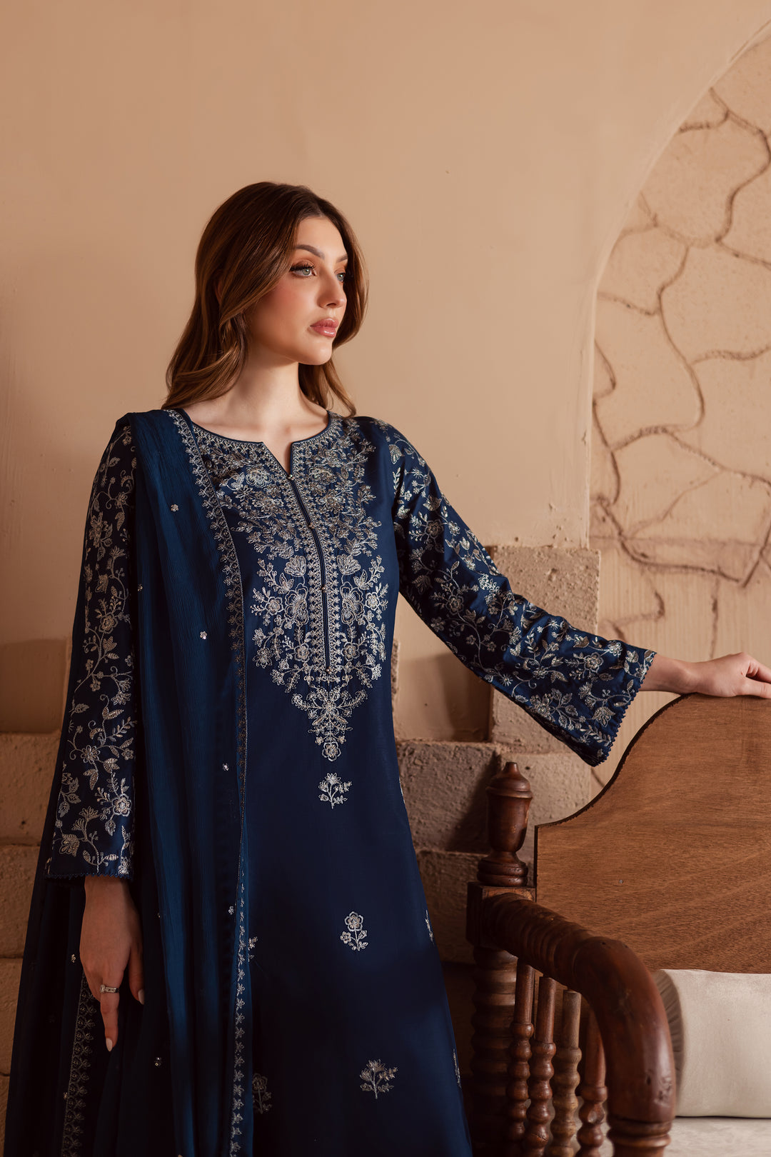 Mai tai 3Pc - Embroidered Lawn Dress