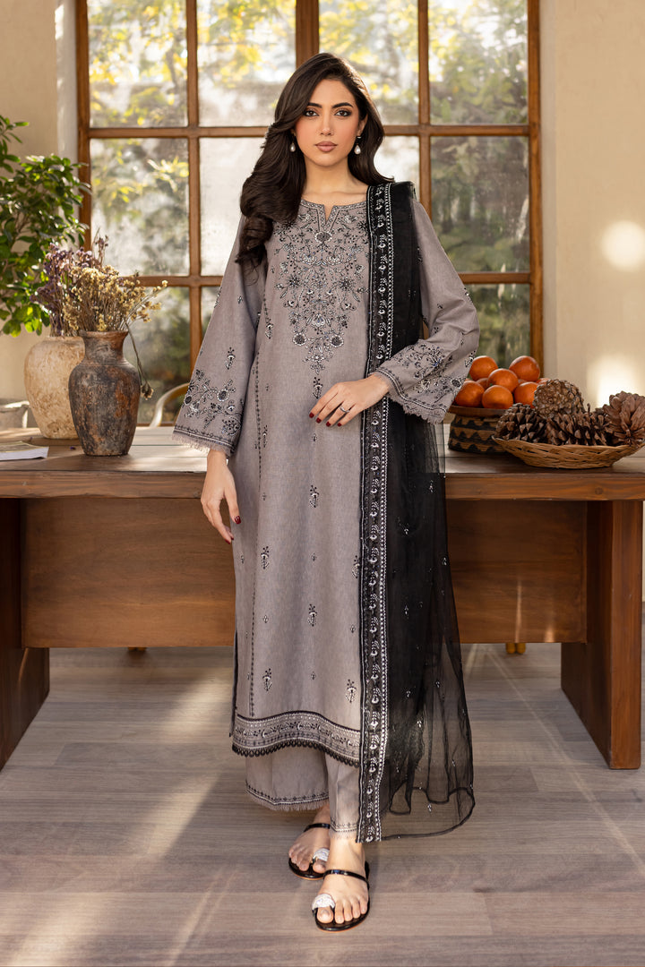 Welz 3Pc - Embroidered Karandi Dress