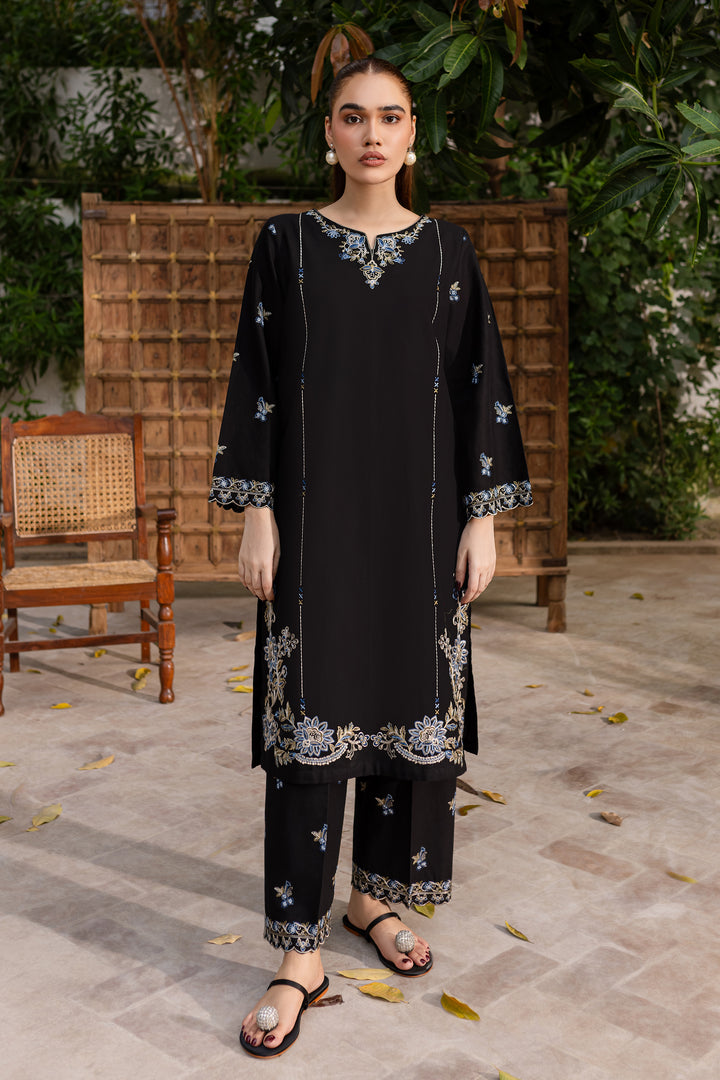 Nashwa 2Pc - Embroidered Khaddar Dress