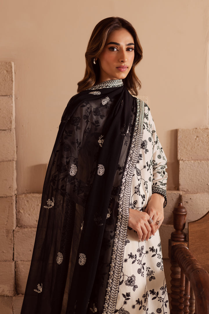 Pearl Of The Coast 3Pc - Embroidered Lawn Dress