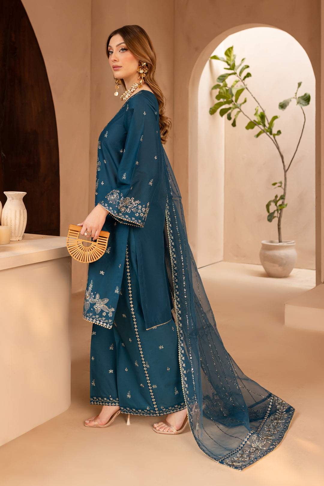 Mehra 3Pc - Embroidered Lawn Dress