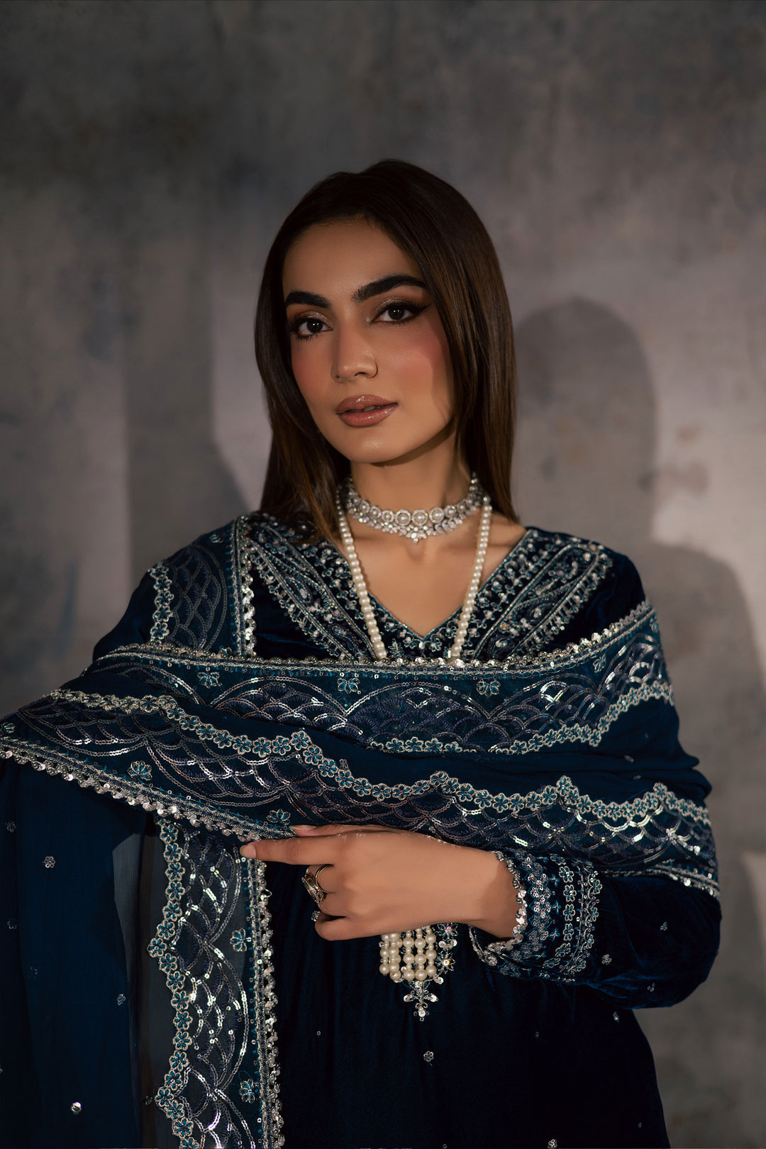 Deniz 3Pc - Velvet Formal Dress