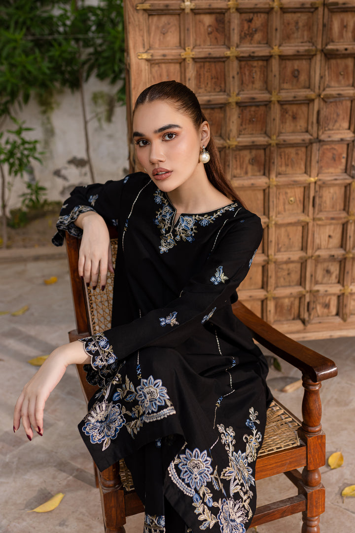 Nashwa 2Pc - Embroidered Khaddar Dress