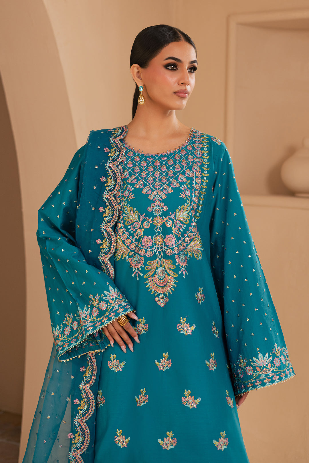 Asmarah 3Pc - Embroidered Lawn Dress