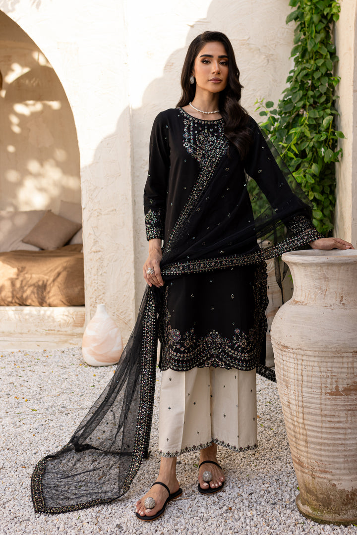 Azha 3Pc - Embroidered Khaddar Dress