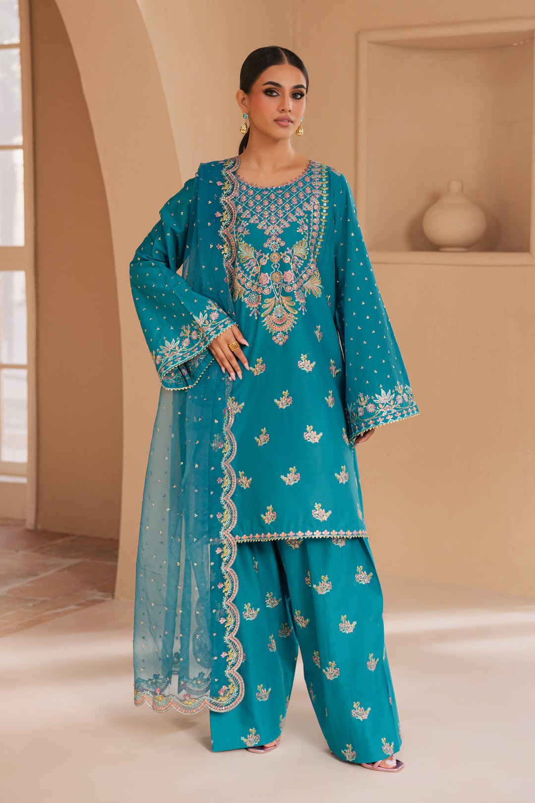 Asmarah 3Pc - Embroidered Lawn Dress