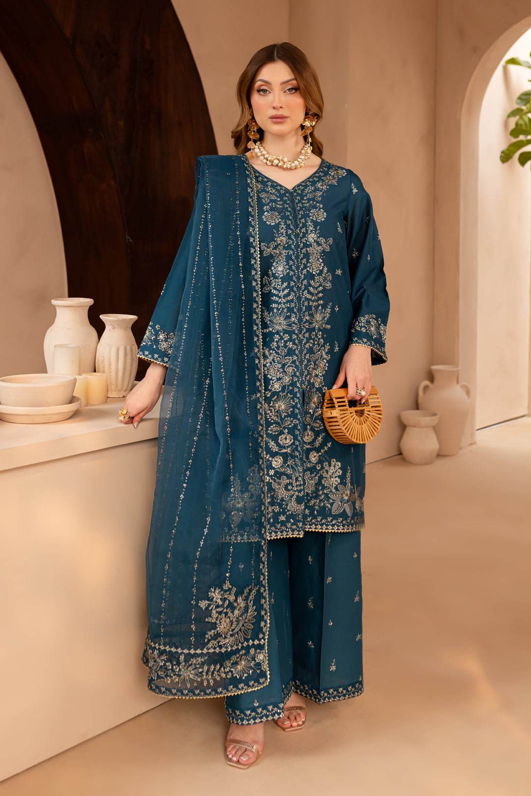 Mehra 3Pc - Embroidered Lawn Dress