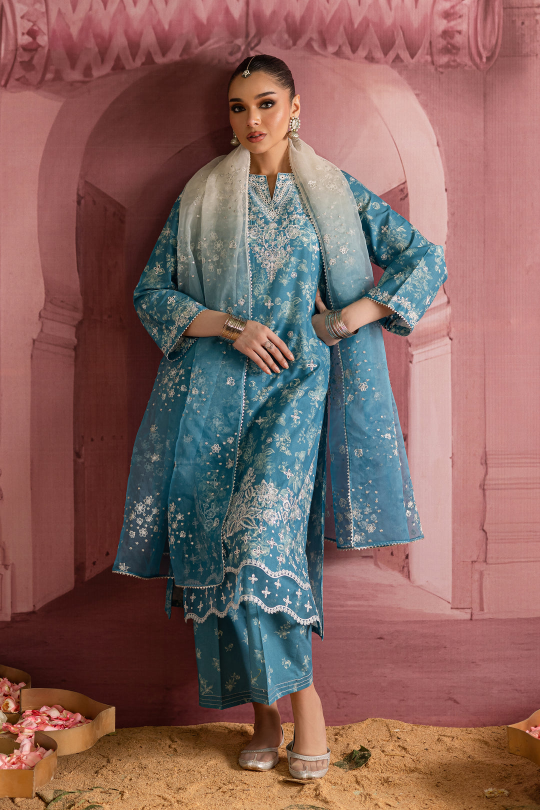 Aster 3Pc - Printed Lawn Dress